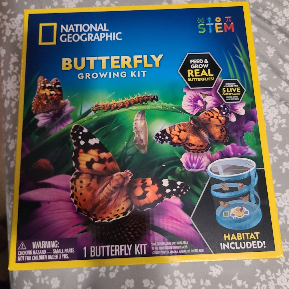National Geographic Butterfly Growing Kit And Dino Egg Dig Kit.